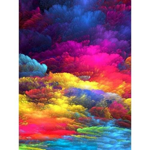 GATYZTORY 40x50cm Frameless painting by numbers Colorful Sky Landscape On Canvas pictures by numbers Home Decoration Unique Gift
