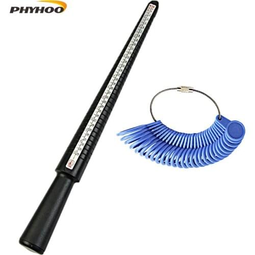Jewelry Tool New Us Eu Plastic Standard Finger Ring Gauge Sizer Stick Measurement Test Measure Tool 0-13