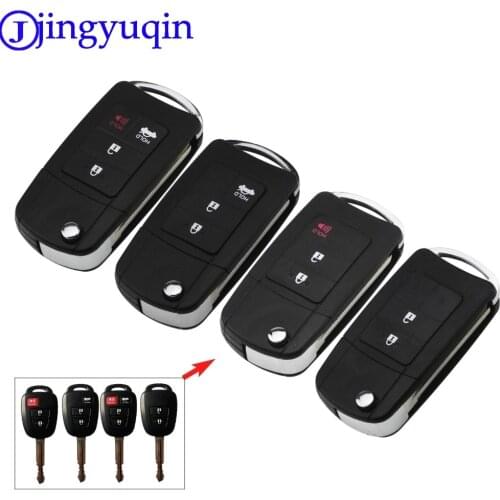 Jingyuqin 2/3/4 button remote control refit folding key cover for Toyota Prius RAV4 Camry Camry