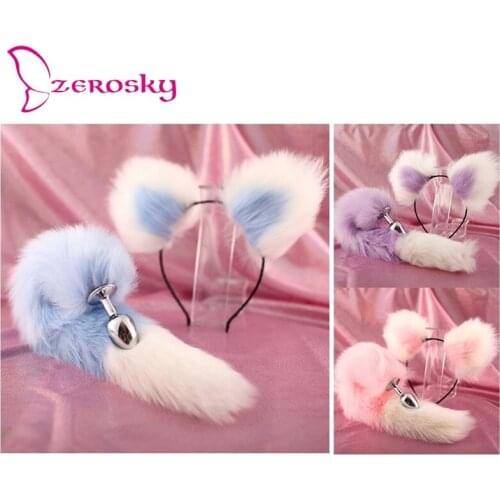 Fox Tail Metal Anal Plug Butt Erotic Goods Prostate Massager Anal Tail Adult Sex Toys For Couples Anal Extender Butt Plug Tail