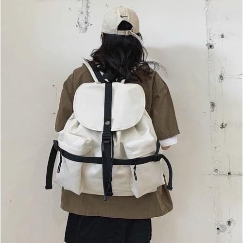 New Large Capacity White Backpack Mens Multifunction Out Door Travel Backpack Male Mochila Casual Student School Bags