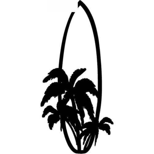 Fashion Surfboard Surfing Car Sticker Cartoon Motorcycle Decorative Cover Scratch Pvc Car Sticker Black/white, 15cm * 7cm