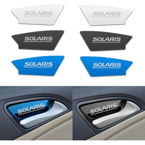 4pcs Car-styling For hyundai Solaris 2010-2016 Door Handle Bowl Carbon Fiber Trim Stickers Covers Accessories