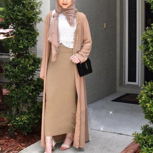 New Muslim Overall Pencil Skirt Women Two Shoulder Straps Maxi Long Skirts Islam High Waist Bodycon Slim Bottom Islami Clothing