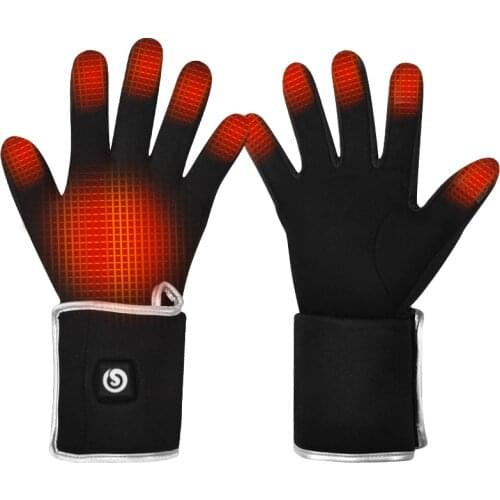 SAVIOR red charming design heating gloves liner female outdoor sports gloves level 3 intelligent control fast heat