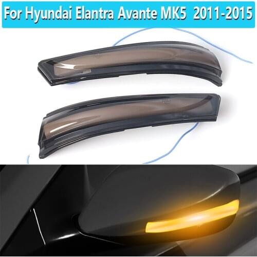 1 pair car Sequential Dynamic LED Light Turn Signal Light For Hyundai Elantra Avante MK5 MD UD 2011-2015 For Veloster
