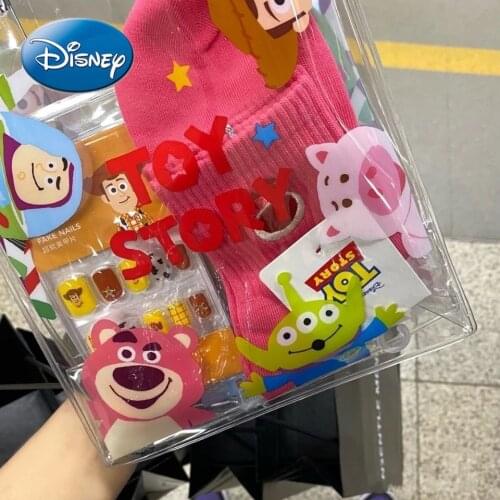 Disney Losto Transparent Portable Storage Bag Portable Cartoon Bag Cute File Bag