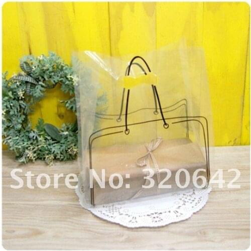 Shopping transparent,disposable garment bags,away food packaging bag organza gift pouches,free shipping,50pcs bakery packaging