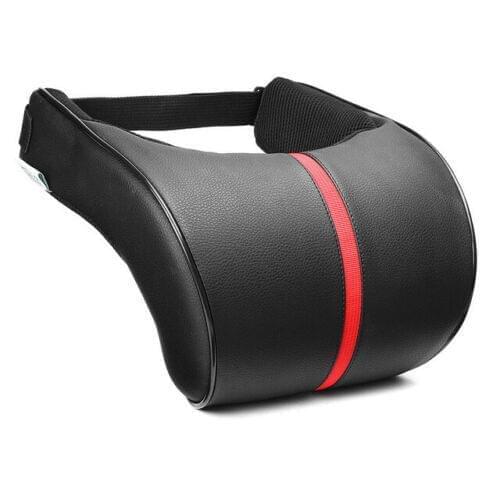 Adjustable Car Headrest Neck Pillow Faux Leather Neck Protection Rest Pillows 1X