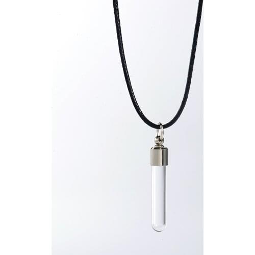 DIY Mini Screw Cap Glass Perfume Vial Pendant Wishing Bottle Clear Oil Charm Name or Rice Glass Bottle Necklace Herbarium Bottle