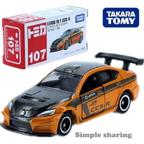 TAKARA TOMY TOMICA LEXUS ISF CCS R RACE Car No.107 Diecast Miniature Model Kit Collectibles Hot Pop Kids Toys For Children
