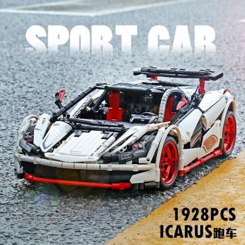 13067 1932Pcs Remote Control Technic Series White Racing Car MOC-3918 Veneno Roadster Building Blocks Bricks Assembled DIY Gift