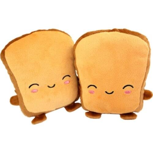 Womens Cute Toast Bread Embroidery Face Hand Warmer Winter USB Heating Gloves 2XPC