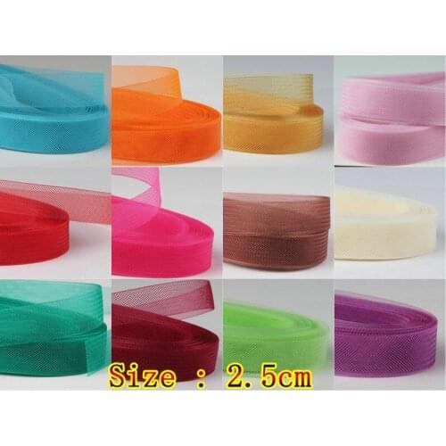 1'' Soft Hair Horse mesh Braid Polyester Plain Crin Veiling Braid For Women Dance Dress Sewing 100yard/lot