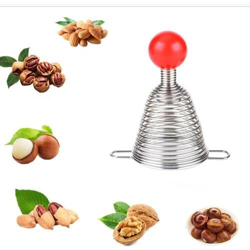1PC Hot Stainless Nut Cracker Walnut Device Food Grade Stainess Creative Nut Opener Fruit & Vegetable Kitchen Tool OK 0506