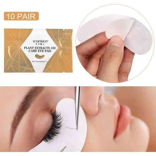 10 Pairs Eyelash Lash Extensions Under Eye Gel Pads Lint Free Patches Makeup Tools