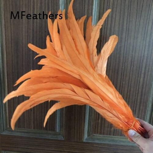 1000PCS Orange Indian Chicken Feathers 25-30CM 10-12 Inches For Headdress replica made headpiece for party event costume supply