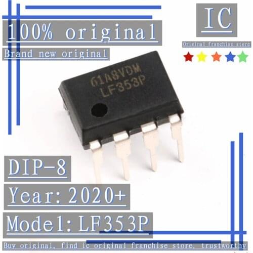 2020+100% Brand new original 10PCS-50PCS LF353P DIP-8 Dual operational amplifier JFET