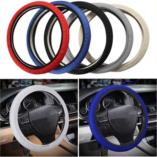 38cm Summer Car Steering Wheel Cover Breathable thin Fabric Universal Steering Wheel Protector cover Car Styling accessories