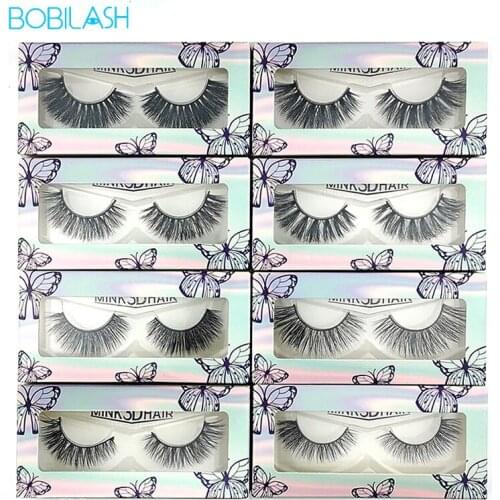 3D Real Mink Eyelashes High Quality Natural Long Fake Lashes 100% Hand Made Fluffy Dramatic for Eye Makeup