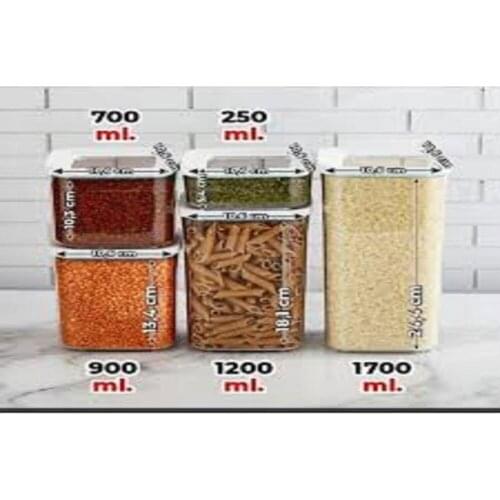 5 Different Capacity Sealed Cans Kitchen Storage Box Transparent Food Canister Keep Fresh New Clear Acrylic Container Storage