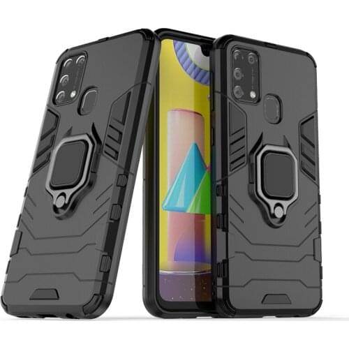 Car Holder Magnetic Ring Phone Case PC+Silicone Cover On For Samsung Galaxy M21 M31 2020 GalaxyM31 M 31 21 6.4 64/128 GB Global