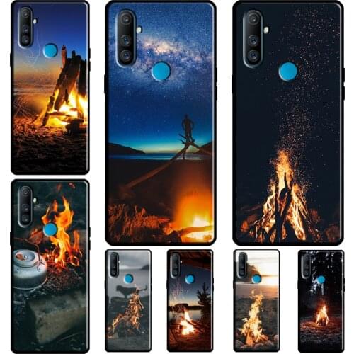 Camping Nature bonfire For OPPO Realme C3 C11 C15 C21 GT 7i Q3 6 7 8 Pro Case For OnePlus 9 Pro 8 Nord 8T 7T Cover
