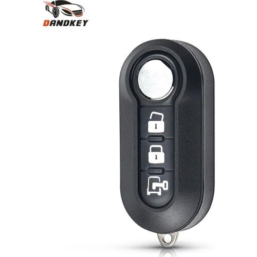 Dandkey 10pcs For Fiat 500 Punto Ducato Stilo Panda Remote Auto Key Pad Case Cover Fob SIP22 Blade Flip Car Key Shell 3 Buttons