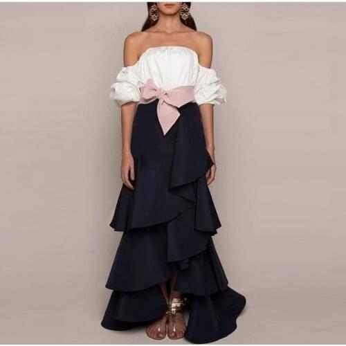 Graceful Black Long Women Skirts For Evening Party 2017 Trendy Ruffles Floor Length Mermaid Skirt Custom Made Personalized Skirt