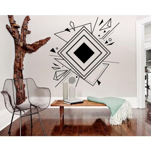 Geometric Wall Art Abstract Wall Decal Sticker Modern Office Decoration Minimalist Vinyl Stickers Mural Bedroom Living Room G232