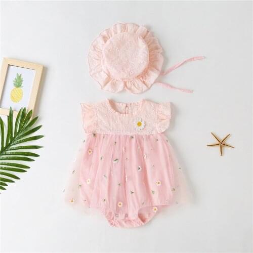 LILIGIRL Newborn Childrens Clothing for Girls Cute Romper Baby Princess Kids Jumpsuit With Hat