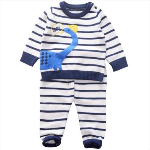 Cartoon stripe sweater sets