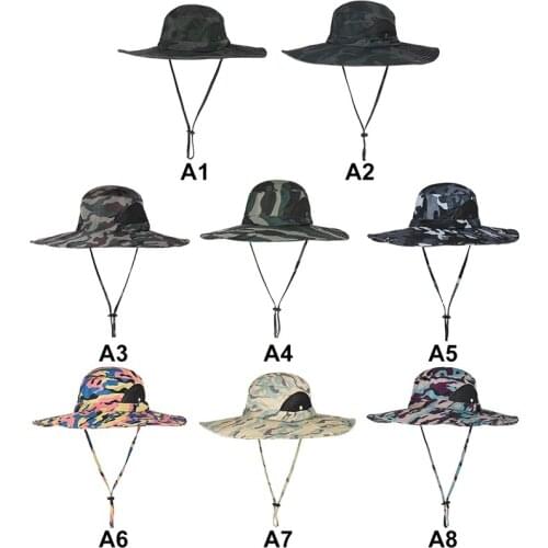 Summer Bucket Hats Men Fishing Hat Light Cotton Panama Sun Protection Male Cap Hiking Sombrero Wide Brim Caps s