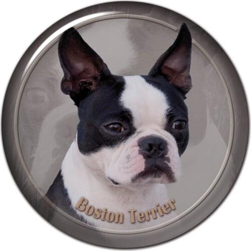 S30460# 13CM/15CM/17CM PVC Decal Boston Terrier Dog Car Sticker Waterproof for Bumper Rear Window Laptop Toilet