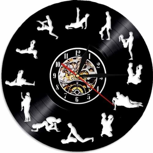Kamasutra Inspired Vinyl Record Wall Clock Human Sex Positions Laser Cut Music Album Handicraft Art Retro Clock Watch Adult Gift