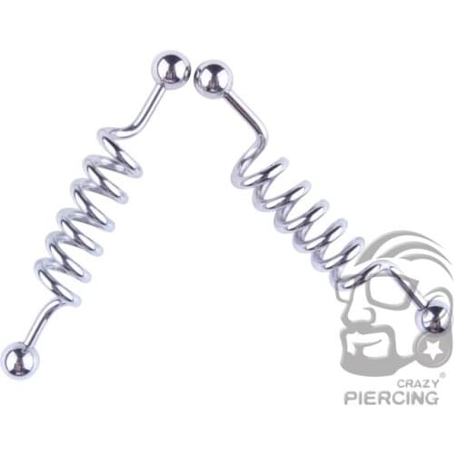 2015 New 316L Stainless Steel Industrial Barbell Fashion Earring Industrial Piercing Jewelry