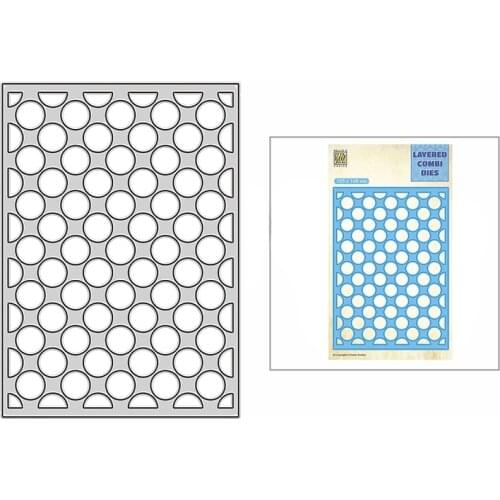 2021 New Layered Combined Big Dots Plate Metal Cutting Dies for DIY Scrapbooking and Card Making Paper Craft Embossing No Stamps
