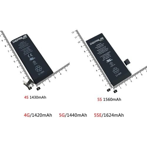 Lithium Phone High Quality Capacity 1624mAh Battery For iPhone 4G 4S 5G 5S 5SE Rechargeable Phone Bateria Batteries 616-00107