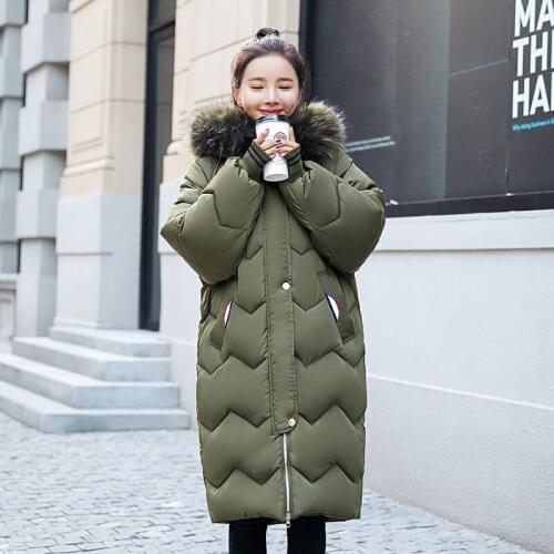 Cotton-padded Clothes Girls Long Fund 2019 Winter New Pattern Heavy Seta Lead Down Cotton Woman Thickening Will Code Loose Coat