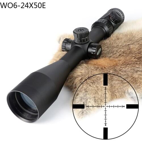 Tactical Hunting Shooting 6-24X50 Optical Sight P4 Glass Etched Reticle Riflescopes Side Parallax Adjustment Rifle Scope