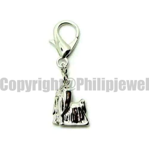 NEW Maltese yorkshire terrier dog charms pets collar with lobster closure fashion jewelry accessories 12Pcs lot