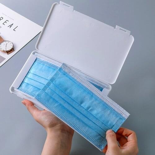 Portable Face Masks Storage Box Moisture-Proof Cover Holder Mask Storage Seal Box Face Masks Organizer Dustproof Box Bag
