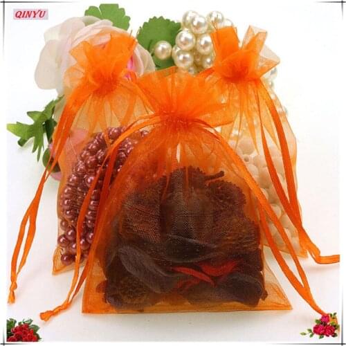 Hot Sale 20x30 25x35 30x40 35x50cm 25pcs/bag Transparent Organza Bags Jewelry Packaging Drawable Gift Bags Activity supplies 7z