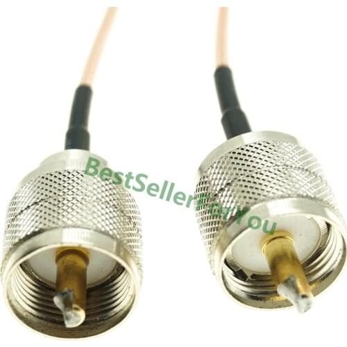 UHF PL-259 Male to UHF PL259 Male Plug crimp lot pigtail RG316 Jumper RF Cable