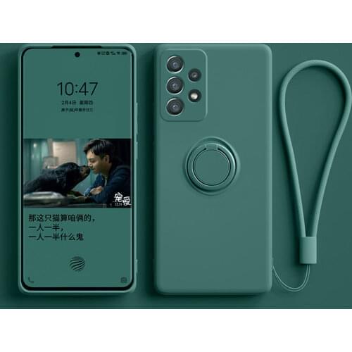 Soft Silicone Phone Case For Samsung Galaxy S10 S9 S8 S20 S21 Plus Note 20 Ultra 10 9 Note9 S10E With Ring Holder Magnetic Cover