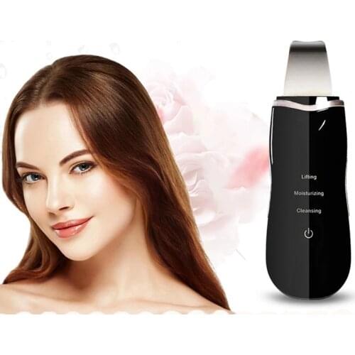 Ultrasonic Skin Scrubber Nano Sparyer Steamer Facial Peeling Shovel Pore Cleaner Exfoliator Face Blackhead Remover Dropshipping