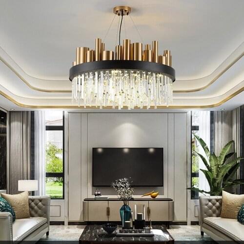 Modern Luxury Crystal Glass Deco Pendant Lights Lustre Lamp Bedroom Living Dining Room Indoor Lighting Led Hanging Light Fixture