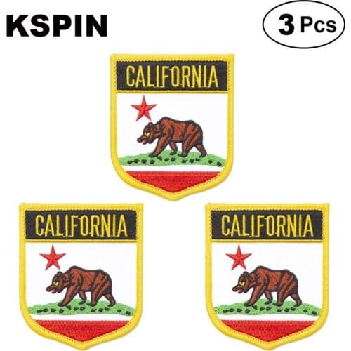 U.S.A California Shiled Shape flag patches national flag patches for Cothing DIY Decoration