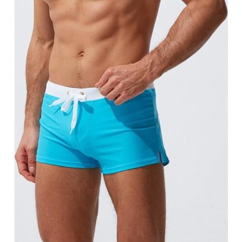 2020 sexy Mens Boxer Briefs low Waist Quick dry men swimming shorts Swim Shorts Trunks swimwear men Pants surfing beachwear