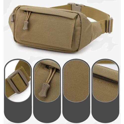 Outdoor Fashion Tactical Camouflage Waterproof Breathable Small Waist Bag For Unisex Climbing Mobile Phone Bags Accessories